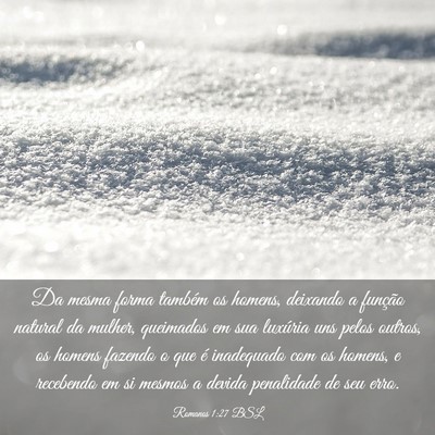 Picture 03 - Romanos 1:27 BSL - Da mesma forma também os homens, deixando a - Bible Verse Picture