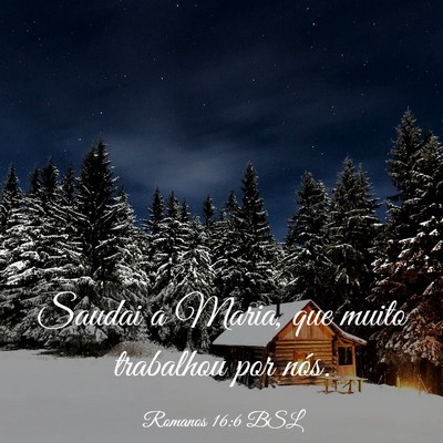 Picture 03 - Romanos 16:6 BSL - Saudai a Maria, que muito trabalhou por - Bible Verse Picture