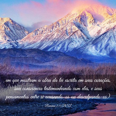 Picture 03 - Romanos 2:15 BSL - em que mostram a obra da lei escrita em seus - Bible Verse Picture