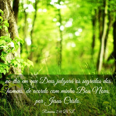 Picture 03 - Romanos 2:16 BSL - no dia em que Deus julgará os segredos dos - Bible Verse Picture