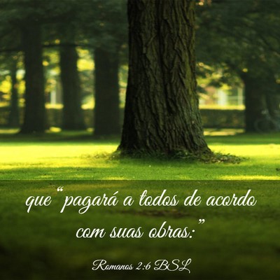 Picture 03 - Romanos 2:6 BSL - que “pagará a todos de acordo com suas - Bible Verse Picture