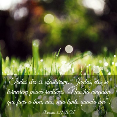 Picture 03 - Romanos 3:12 BSL - Todos eles se afastaram. Juntos, eles se tornaram - Bible Verse Picture