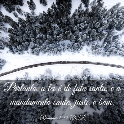 Picture 03 - Romanos 7:12 BSL - Portanto, a lei é de fato santa, e o mandamento - Bible Verse Picture