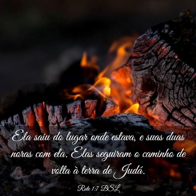 Picture 03 - Rute 1:7 BSL - Ela saiu do lugar onde estava, e suas duas noras - Bible Verse Picture