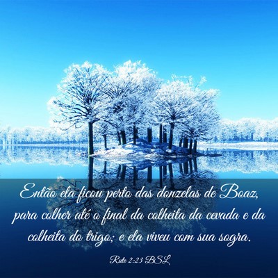 Picture 03 - Rute 2:23 BSL - Então ela ficou perto das donzelas de Boaz, para - Bible Verse Picture