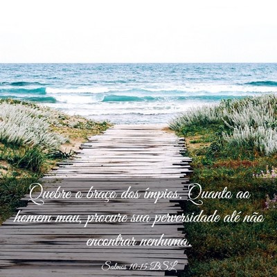 Picture 03 - Salmos 10:15 BSL - Quebre o braço dos ímpios. Quanto ao homem mau, - Bible Verse Picture