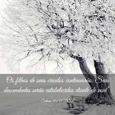 Picture 03 - Salmos 102:28 BSL - Os filhos de seus criados continuarão. Seus - Bible Verse Picture