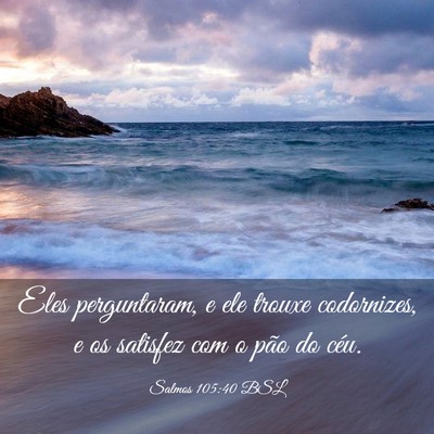 Picture 03 - Salmos 105:40 BSL - Eles perguntaram, e ele trouxe codornizes, e os - Bible Verse Picture