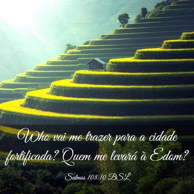 Picture 03 - Salmos 108:10 BSL - Who vai me trazer para a cidade fortificada? Quem - Bible Verse Picture
