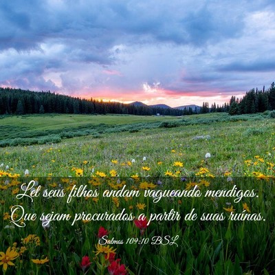 Picture 03 - Salmos 109:10 BSL - Let seus filhos andam vagueando mendigos. Que - Bible Verse Picture