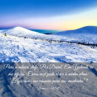 Picture 03 - Salmos 11:1 BSL - Para o músico chefe. Por David. Em Yahweh, eu me - Bible Verse Picture