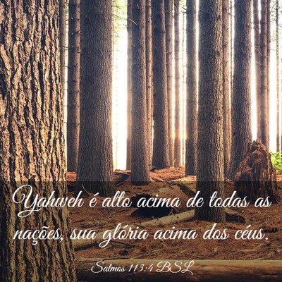 Picture 03 - Salmos 113:4 BSL - Yahweh é alto acima de todas as nações, sua - Bible Verse Picture
