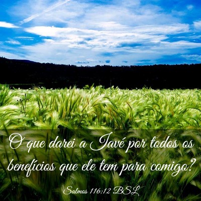 Picture 03 - Salmos 116:12 BSL - O que darei a Iavé por todos os benefícios que - Bible Verse Picture