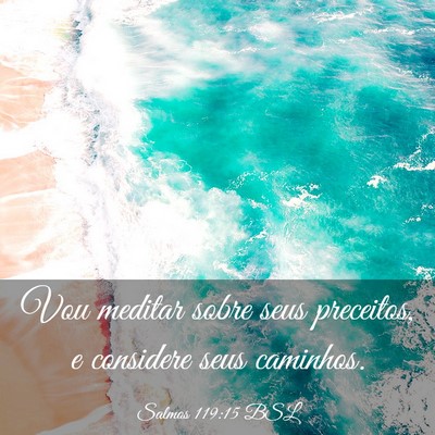Picture 03 - Salmos 119:15 BSL - Vou meditar sobre seus preceitos, e considere - Bible Verse Picture