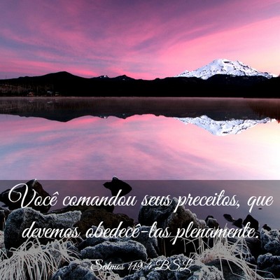 Picture 03 - Salmos 119:4 BSL - Você comandou seus preceitos, que devemos - Bible Verse Picture