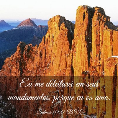 Picture 03 - Salmos 119:47 BSL - Eu me deleitarei em seus mandamentos, porque eu - Bible Verse Picture