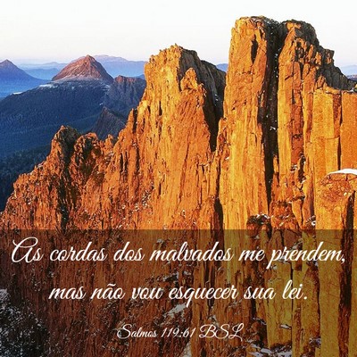 Picture 03 - Salmos 119:61 BSL - As cordas dos malvados me prendem, mas não vou - Bible Verse Picture