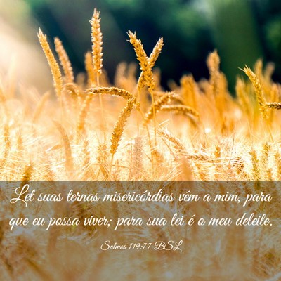 Picture 03 - Salmos 119:77 BSL - Let suas ternas misericórdias vêm a mim, para - Bible Verse Picture