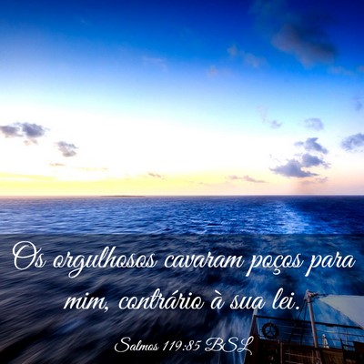 Picture 03 - Salmos 119:85 BSL - Os orgulhosos cavaram poços para mim, contrário - Bible Verse Picture