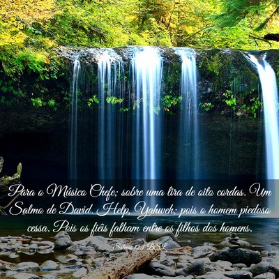 Picture 03 - Salmos 12:1 BSL - Para o Músico Chefe; sobre uma lira de oito - Bible Verse Picture