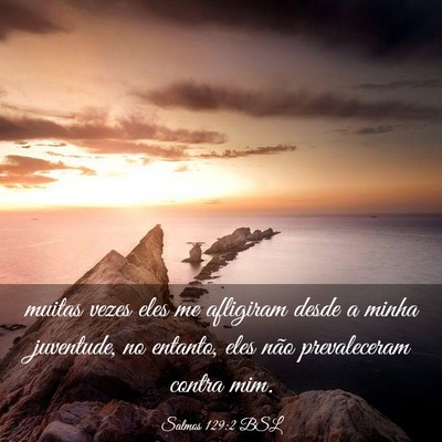 Picture 03 - Salmos 129:2 BSL - muitas vezes eles me afligiram desde a minha - Bible Verse Picture