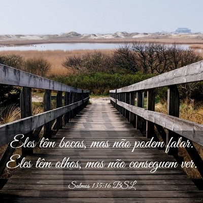 Picture 03 - Salmos 135:16 BSL - Eles têm bocas, mas não podem falar. Eles têm - Bible Verse Picture