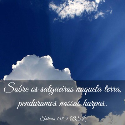 Picture 03 - Salmos 137:2 BSL - Sobre os salgueiros naquela terra, penduramos - Bible Verse Picture