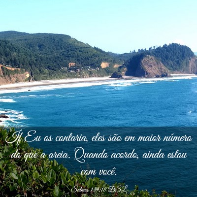 Picture 03 - Salmos 139:18 BSL - If Eu os contaria, eles são em maior número do - Bible Verse Picture