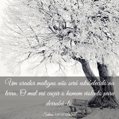 Picture 03 - Salmos 140:11 BSL - Um orador maligno não será estabelecido na - Bible Verse Picture