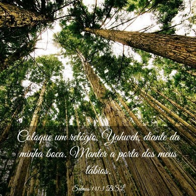 Picture 03 - Salmos 141:3 BSL - Coloque um relógio, Yahweh, diante da minha - Bible Verse Picture