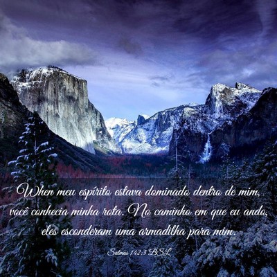 Picture 03 - Salmos 142:3 BSL - When meu espírito estava dominado dentro de mim, - Bible Verse Picture