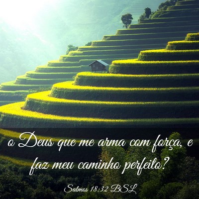 Picture 03 - Salmos 18:32 BSL - o Deus que me arma com força, e faz meu caminho - Bible Verse Picture