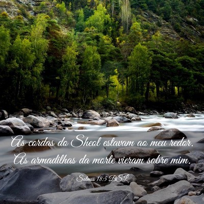 Picture 03 - Salmos 18:5 BSL - As cordas do Sheol estavam ao meu redor. As - Bible Verse Picture