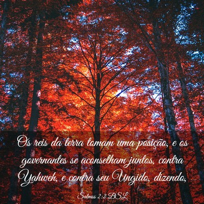 Picture 03 - Salmos 2:2 BSL - Os reis da terra tomam uma posição, e os - Bible Verse Picture