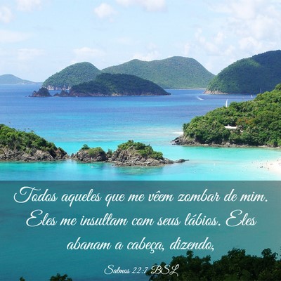 Picture 03 - Salmos 22:7 BSL - Todos aqueles que me vêem zombar de mim. Eles me - Bible Verse Picture