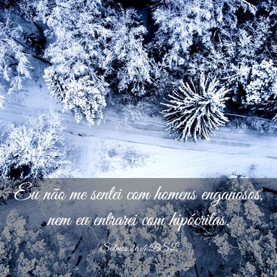 Picture 03 - Salmos 26:4 BSL - Eu não me sentei com homens enganosos, nem eu - Bible Verse Picture