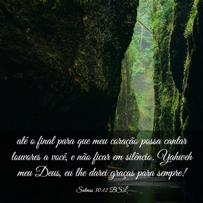 Picture 03 - Salmos 30:12 BSL - até o final para que meu coração possa cantar - Bible Verse Picture
