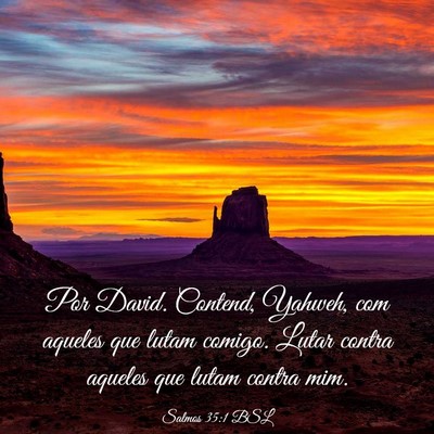 Picture 03 - Salmos 35:1 BSL - Por David. Contend, Yahweh, com aqueles que lutam - Bible Verse Picture