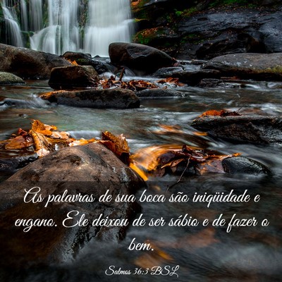 Picture 03 - Salmos 36:3 BSL - As palavras de sua boca são iniqüidade e - Bible Verse Picture