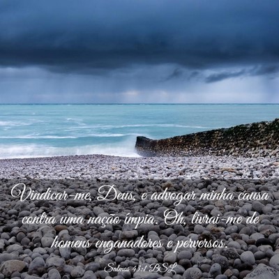 Picture 03 - Salmos 43:1 BSL - Vindicar-me, Deus, e advogar minha causa contra - Bible Verse Picture