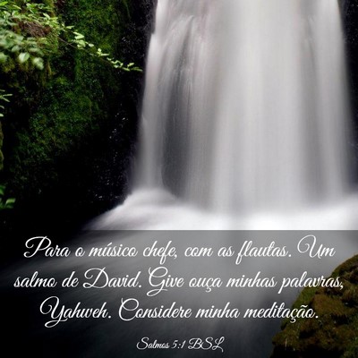Picture 03 - Salmos 5:1 BSL - Para o músico chefe, com as flautas. Um salmo de - Bible Verse Picture