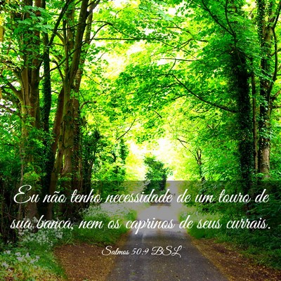 Picture 03 - Salmos 50:9 BSL - Eu não tenho necessidade de um touro de sua - Bible Verse Picture