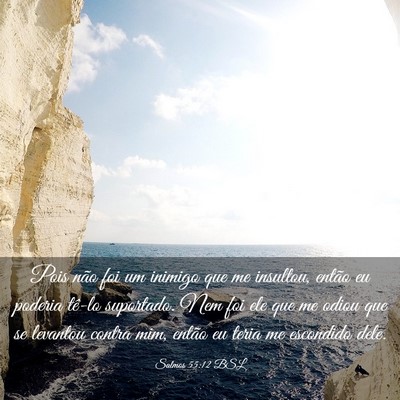 Picture 03 - Salmos 55:12 BSL - Pois não foi um inimigo que me insultou, então - Bible Verse Picture