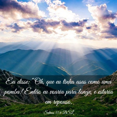 Picture 03 - Salmos 55:6 BSL - Eu disse: “Oh, que eu tinha asas como uma - Bible Verse Picture