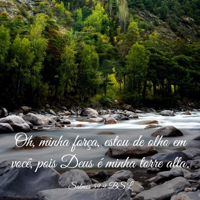 Picture 03 - Salmos 59:9 BSL - Oh, minha força, estou de olho em você, pois - Bible Verse Picture