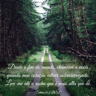 Picture 03 - Salmos 61:2 BSL - Desde o fim do mundo, chamarei a vocês quando - Bible Verse Picture