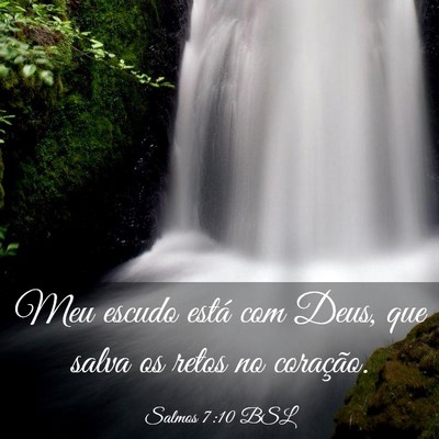 Picture 03 - Salmos 7:10 BSL - Meu escudo está com Deus, que salva os retos no - Bible Verse Picture