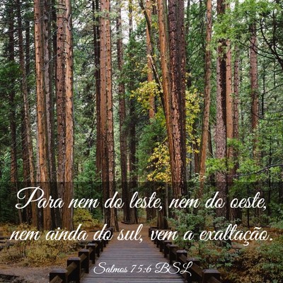 Picture 03 - Salmos 75:6 BSL - Para nem do leste, nem do oeste, nem ainda do - Bible Verse Picture