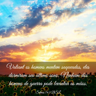 Picture 03 - Salmos 76:5 BSL - Valiant os homens mentem saqueados, eles dormiram - Bible Verse Picture