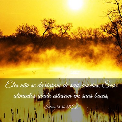 Picture 03 - Salmos 78:30 BSL - Eles não se desviaram de seus anseios. Seus - Bible Verse Picture